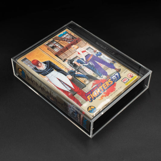 Caja de metacrilato para videojuego de Neo geo con cierre imantado