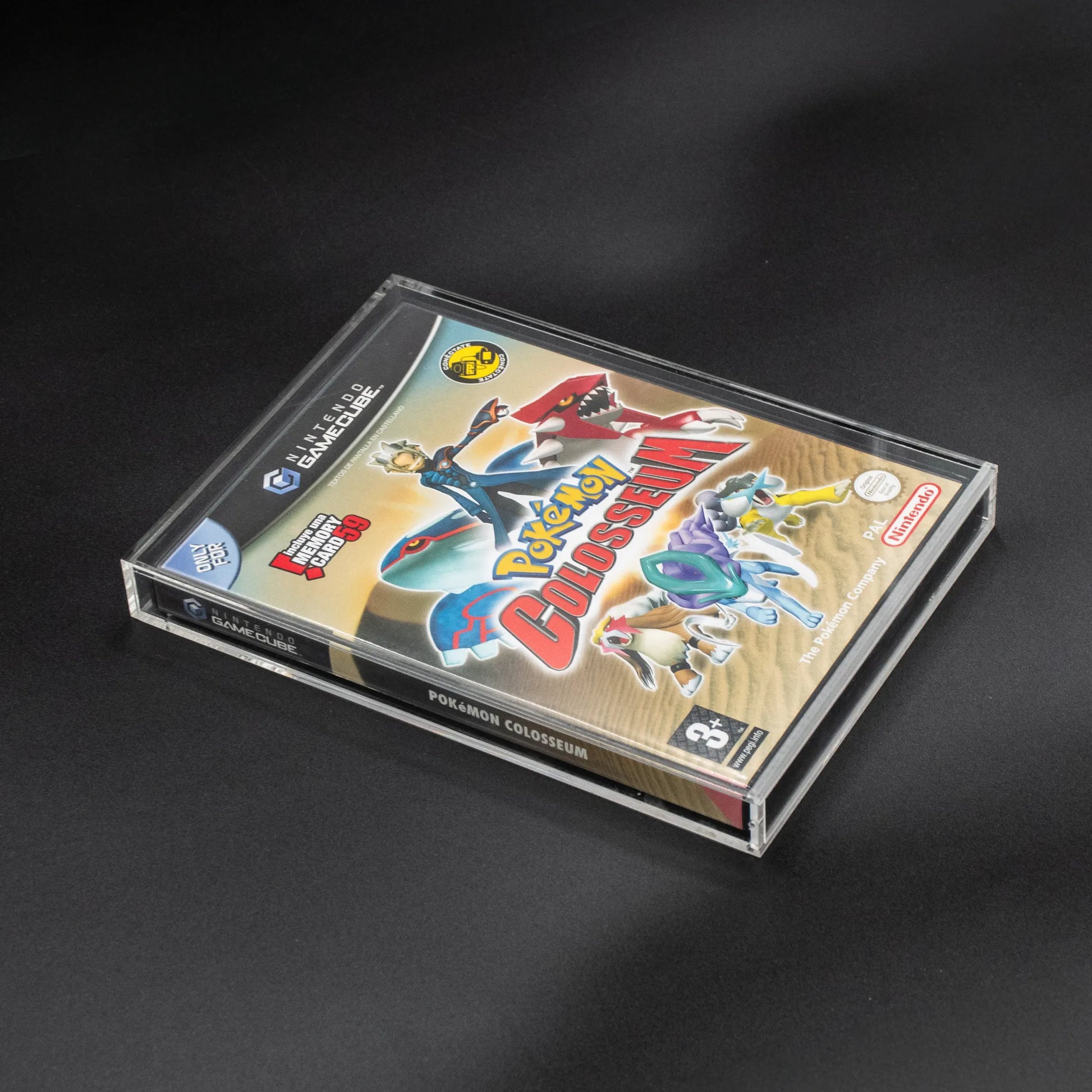 Vista superior de caja de metacrilato para GameCube