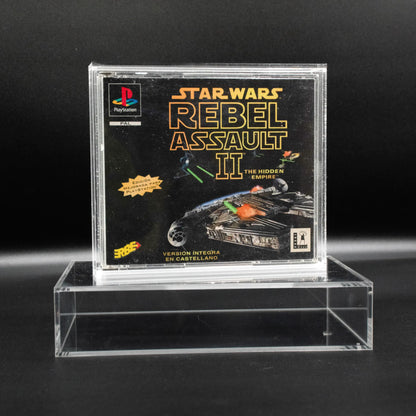 Caja de metacrilato de 3mm para videojuego de ps1 caja doble